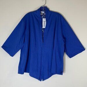 NWT. Jenny 2X Open Front Lace Back Lightweight Jacket.